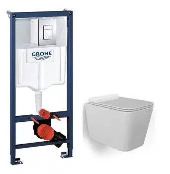 Комплект инсталляция Grohe Rapid SL 38772001 + унитаз подвесной beWash Kraft BKWHR005510 с микролифтом
