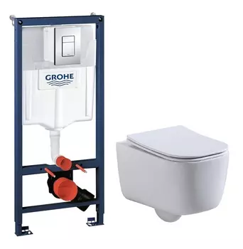 Комплект инсталляция Grohe Rapid SL 38772001 + унитаз подвесной beWash Schutz BKWHR002510 с микролифтом