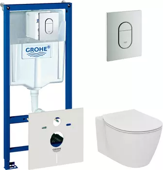 Комплект инсталляция Grohe Rapid SL 38929000 4 в 1 + Ideal Standard Connect AquaBlade E047901