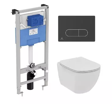 Комплект инсталляция Ideal Standard Prosys Frame R020467+унитаз Ideal Standard Tesi Rimless T536001+кнопка смыва R0115A6
