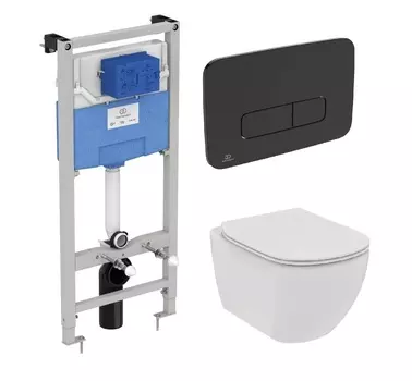 Комплект инсталляция Ideal Standard Prosys Frame R020467+унитаз Ideal Standard Tesi Rimless T536001+кнопка смыва R0123A6