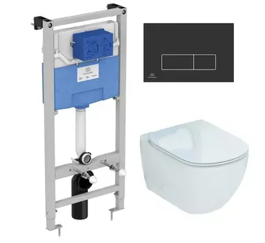 Комплект инсталляция Ideal Standard Prosys Frame R020467+унитаз Ideal Standard Tesi T007901+кнопка смыва R0121A6
