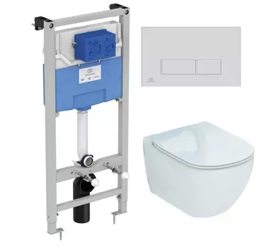 Комплект инсталляция Ideal Standard Prosys Frame R020467+унитаз Ideal Standard Tesi T007901+кнопка смыва R0121JG