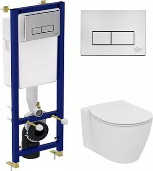 Комплект инсталляция Ideal Standard W3710AA 4 в 1 + Ideal Standard Connect AquaBlade E047901