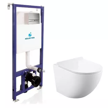Комплект инсталляция Koller Pool Dune KP-112-001 + унитаз Round RN-0490-RQ3 + кнопка смыва Integro Cosmo KP-229-002