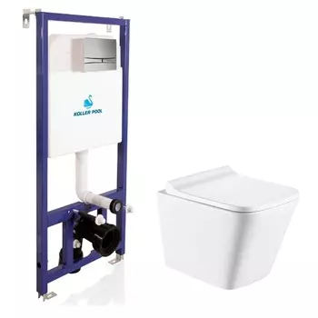 Комплект инсталляция Koller Pool Dune KP-112-001 + унитаз Trend TR-0490-RQ3 + кнопка смыва Integro Cosmo KP-229-002