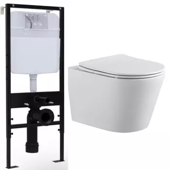 Комплект Инсталляция Logan H1067-1170 + Унитаз подвесной Aquanet Atago 2.0 W rimless