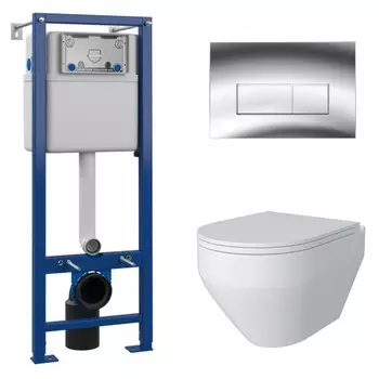 Комплект Maretti 3 в 1 инсталляция AC11P5211 + унитаз подвесной + кнопка