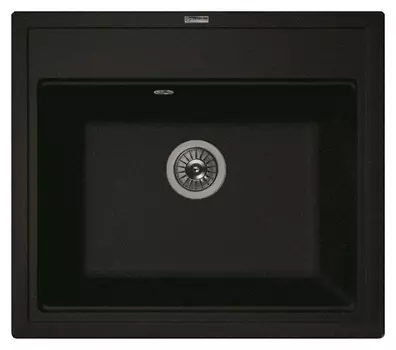 Комплект Мойка кухонная Florentina Липси 600 антрацит + Смеситель Floracio Альфа для кухонной мойки