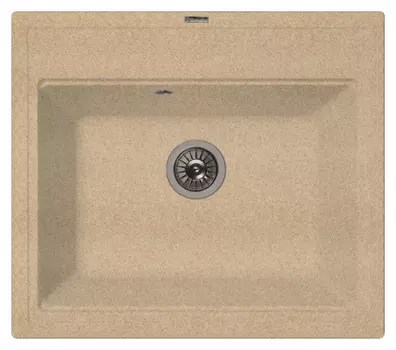 Комплект Мойка кухонная Florentina Липси 600 песочный + Смеситель Floracio Альфа для кухонной мойки