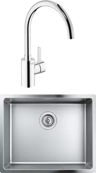 Комплект Мойка кухонная Grohe K700U 31574SD0 + Смеситель Grohe Eurosmart Cosmopolitan 32843000 для