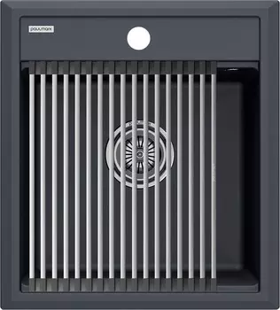 Комплект мойка+ролл-матт Paulmark PM114651-AN+R375-BS 40,5х36 см, антрацит