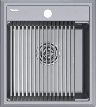 Комплект мойка+ролл-матт Paulmark PM114651-DG+R375-BS 40,5х36 см, графит
