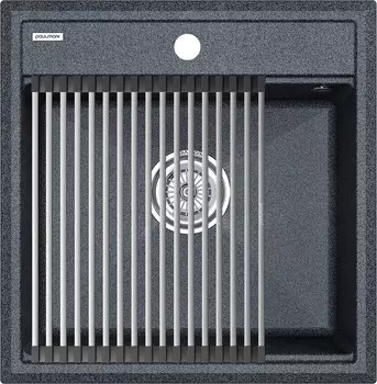 Комплект мойка+ролл-матт Paulmark PM115051-DG+R375-BS 44,5х36 см, графит