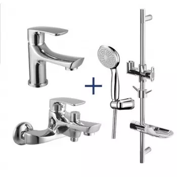 Комплект смесителей для ванной комнаты Lemark Plus Shape "3 в 1" LM1780C хром