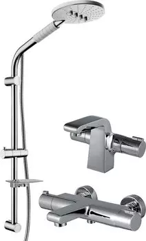Комплект смесителей Lemark Душевой гарнитур Lemark LM8072C + термостат LM7836C для раковины + термостат LM7832C для ванны с душем