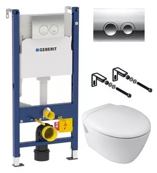 Комплект Унитаз подвесной Jacob Delafon Presquile E4440 + Инсталляция Geberit Duofix Delta 458.124.