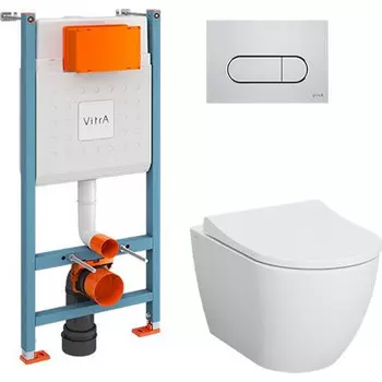 Комплект VitrA Mia Round 9873B003-7201 кнопка Root Round хром глянцевый