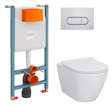 Комплект VitrA Sanibelle 9878B003-7200 кнопка хром