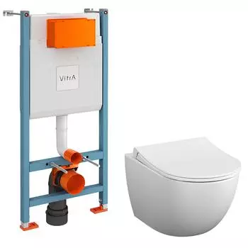 Комплект VitrA Sento L-Box 9830B003-7211 подвесной унитаз + инсталляция