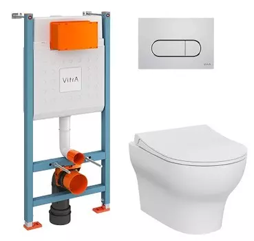 Комплект VitrA Zentrum Round 9879B003-7200 кнопка хром