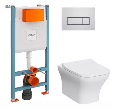 Комплект VitrA Zentrum Square 9875B003-7201 кнопка хром