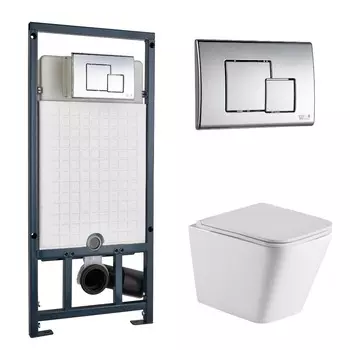 Комплект Weltwasser 10000006955 унитаз Gelbach 004 MT-WT + инсталляция + кнопка MAR 507 SE