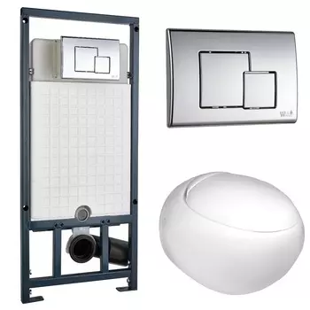 Комплект Weltwasser 10000006967 унитаз Jeckenbach 004 GL-WT + инсталляция + кнопка MAR 507 SE