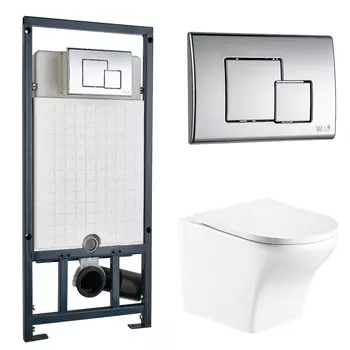 Комплект Weltwasser 10000006981 унитаз Odenbach 004 GL-WT + инсталляция + кнопка MAR 507 SE