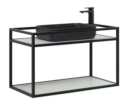 Консоль с раковиной Allen Brau Liberty 90 подвесная, черный браш