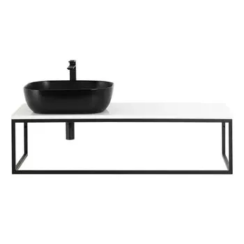 Консоль с раковиной BelBagno Kraft 120 L черная