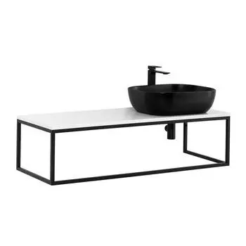 Консоль с раковиной BelBagno Kraft 120 R черная