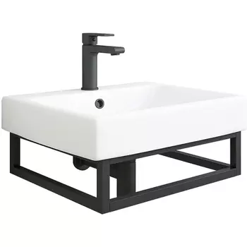 Консоль с раковиной Sanflor Тайлер 50 черный муар