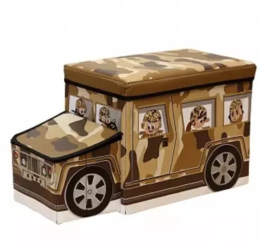 Коробка для игрушек Blonder Home Jeep Brown BJP/13, коричневая