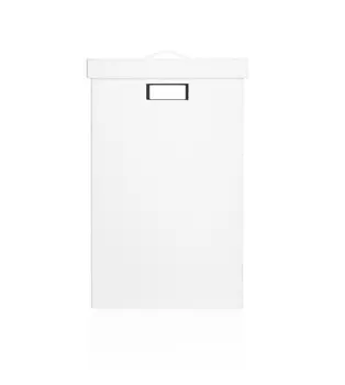 Корзина для белья Decor Walther Brownie WB с крышкой белая кожа