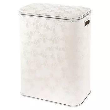 Корзина для белья Geralis Flower NFWH-B NEW белая, хром