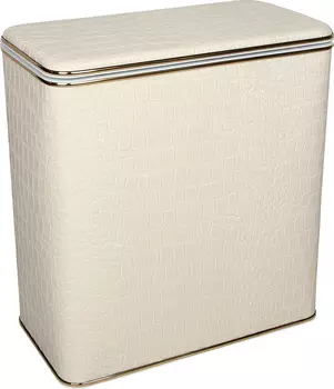 Корзина для белья Geralis KLG-M крокодил, бежевая, золото, малая