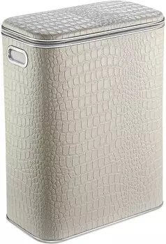 Корзина для белья Geralis KLH-B бежевая, хром, стандартная