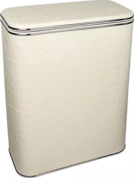 Корзина для белья Geralis KLH-S бежевая, хром, большая