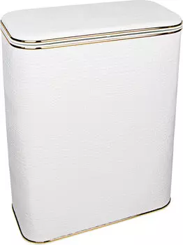 Корзина для белья Geralis KWG-B белая, золото, стандартная
