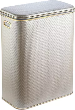 Корзина для белья Geralis NCLG-B, бежевая/золото