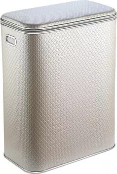 Корзина для белья Geralis NCLH-B, бежевая/хром