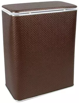 Корзина для белья Geralis PCH-B PUNTO шоколад, кант хром, стандартная
