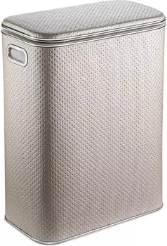 Корзина для белья Geralis PLH-B PUNTO бежевая, кант хром, стандартная