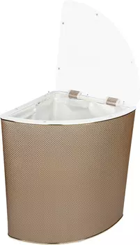 Корзина для белья Geralis RBG-U ромб темный, золото, угловая