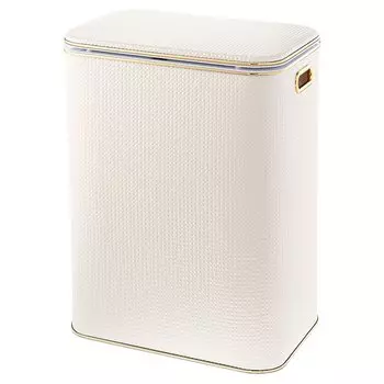 Корзина для белья Geralis Ромб NRWG-S белая, золото