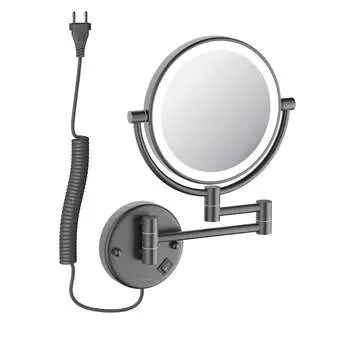 Косметическое зеркало Aquatek AQ4915BGM оружейная сталь