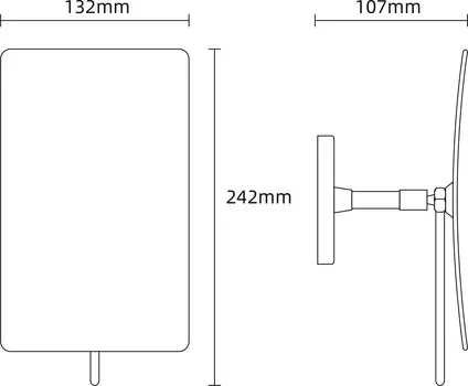 Косметическое зеркало Boheme 506-GM настенное, Gun Metal