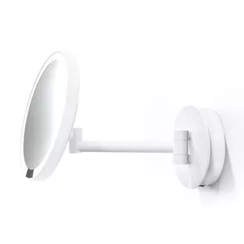 Косметическое зеркало Decor Walther Round Just Look WR с LED-подсветкой, увел. 5x, питание от аккумулятора, белый матовый