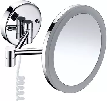 Косметическое зеркало WasserKRAFT K-1004 с LED-подсветкой, с 3-х кратным увеличением